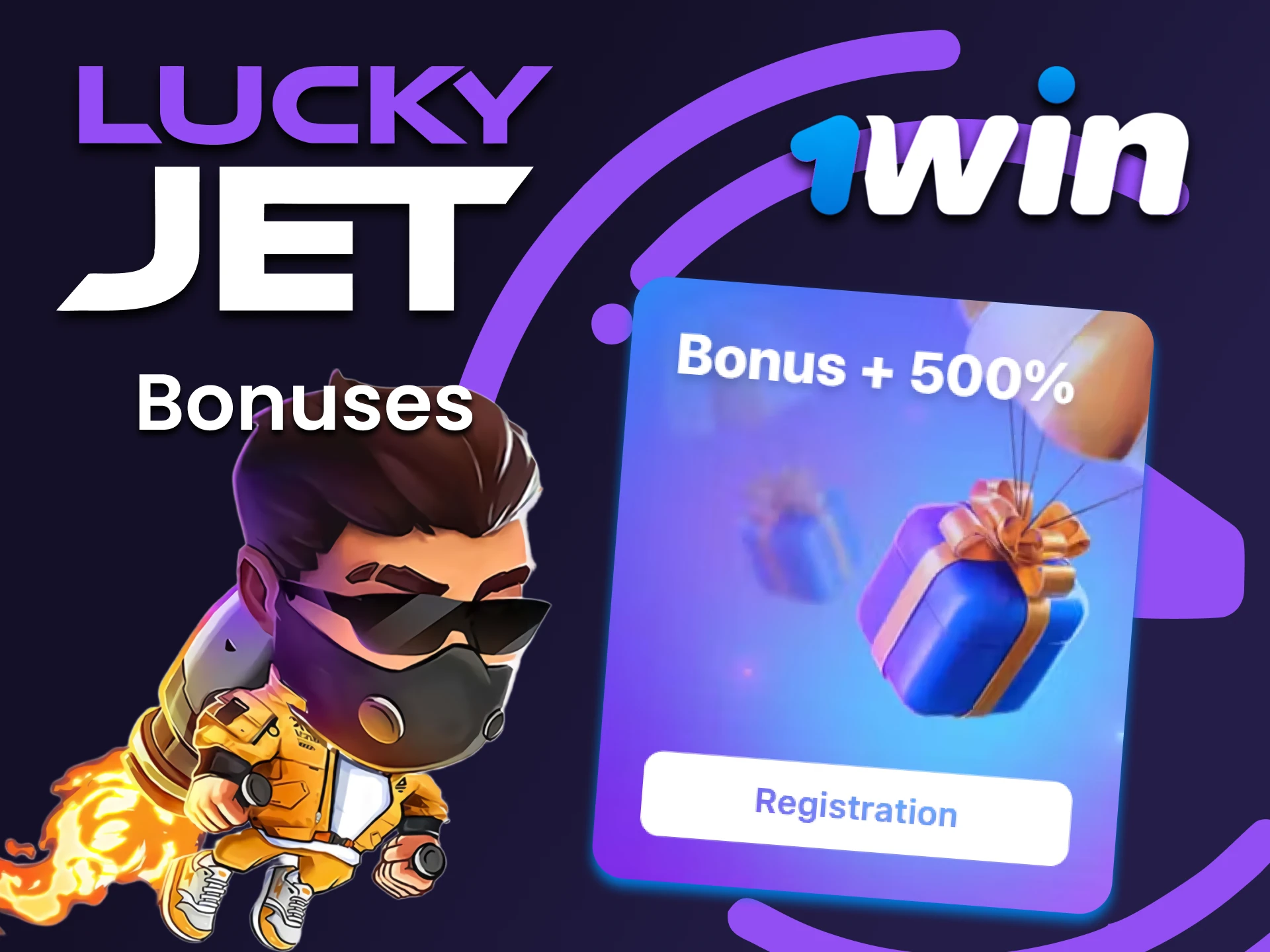 Get a bonus for playing Lucky Jet from 1win.