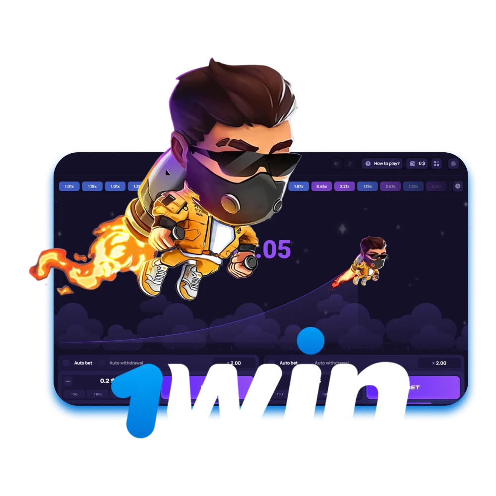 Use 1win service to play Lucky Jet.