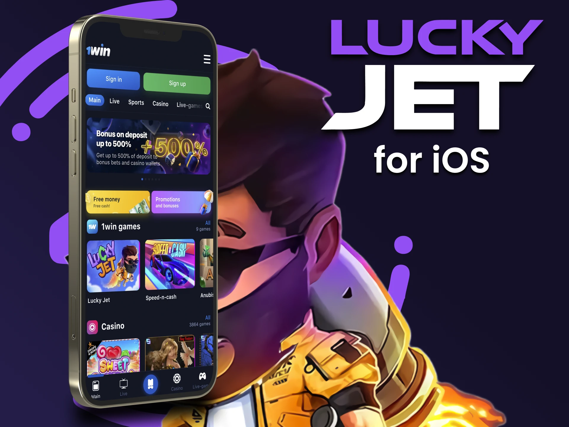 Download the app to play Lucky Jet for iOS.