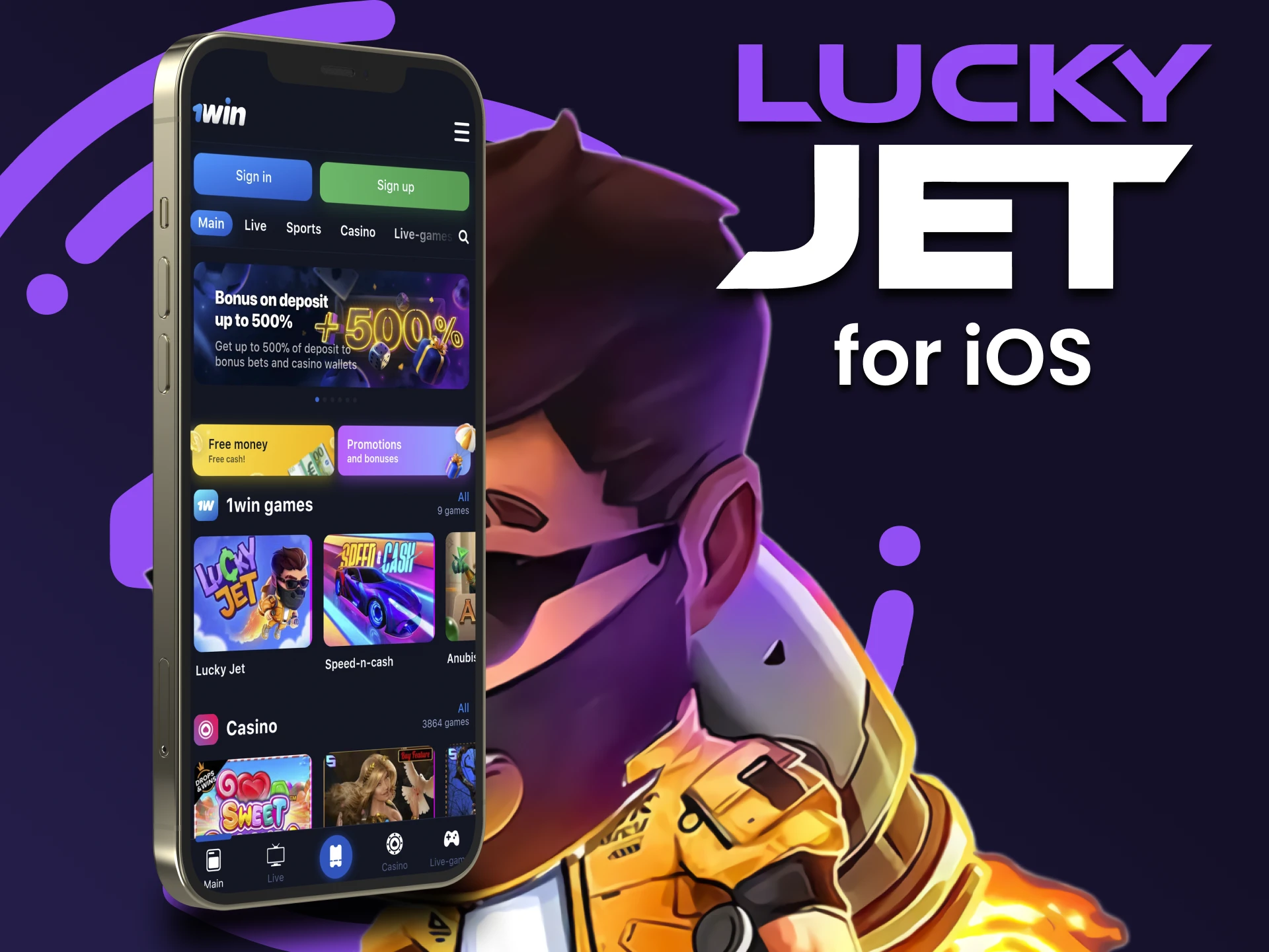 Descarga la aplicación para jugar a Lucky Jet para iOS.