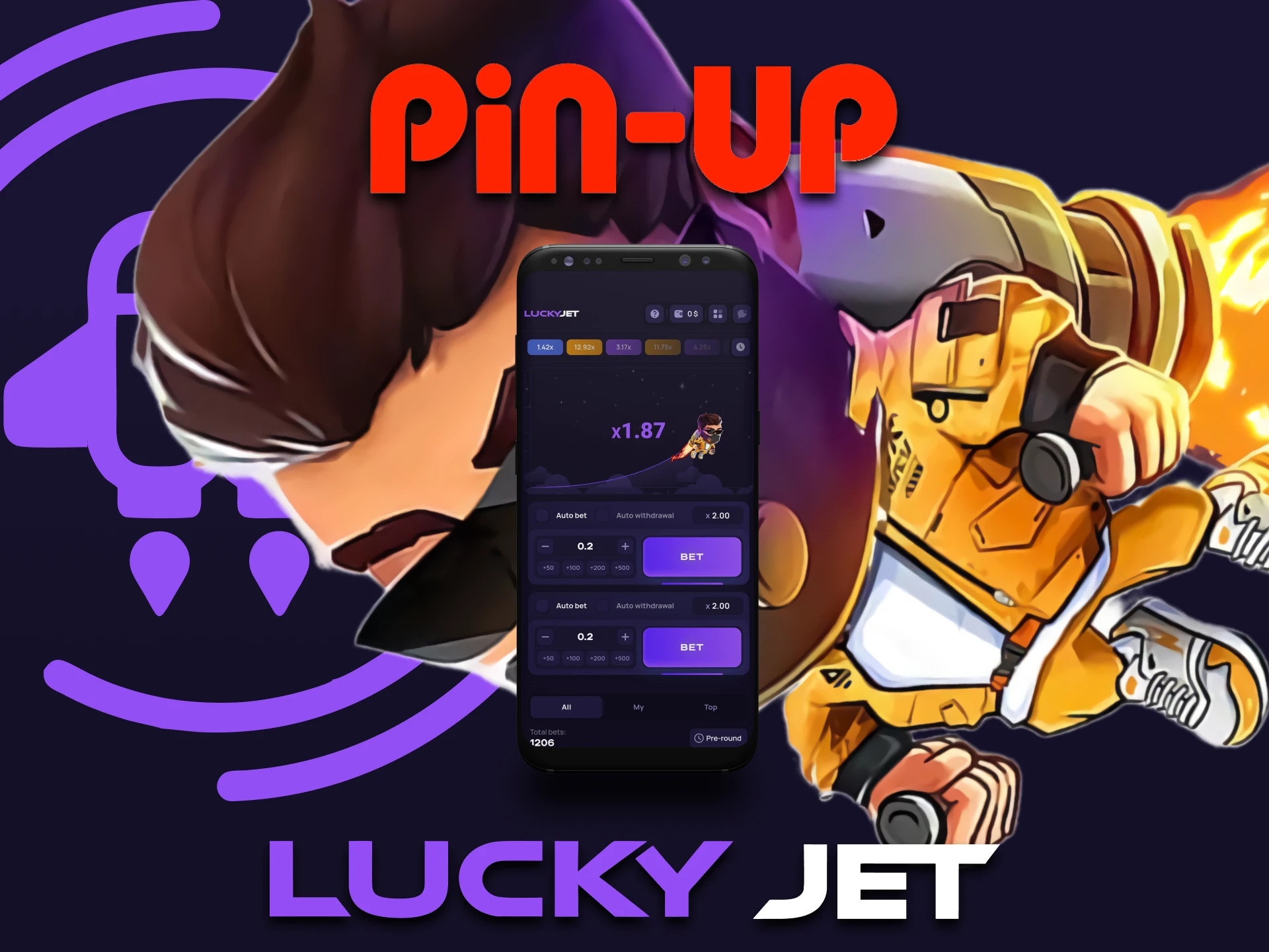 Juega a Lucky Jet a través de la aplicación Pin Up.