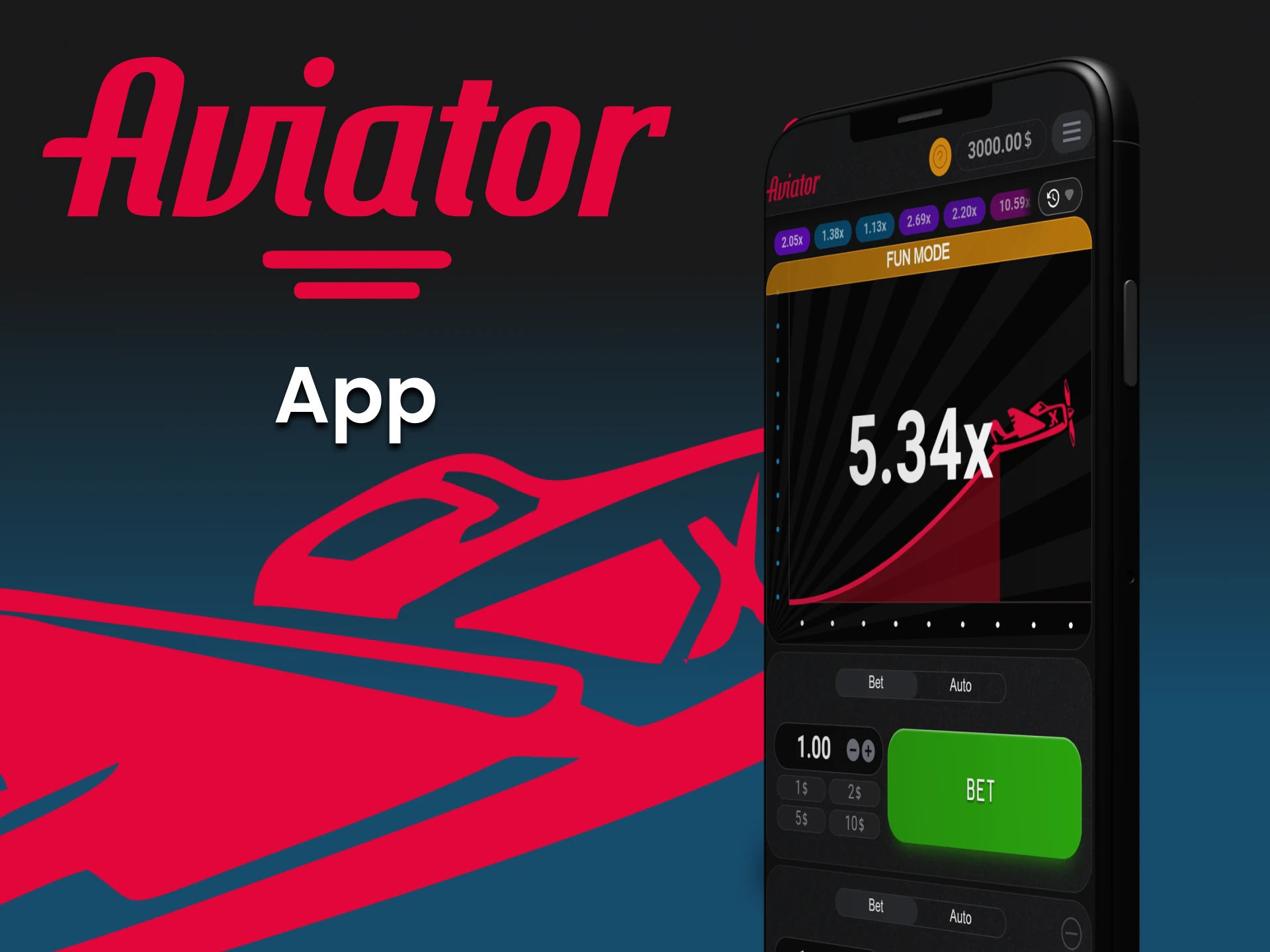 Play Aviator through the app.