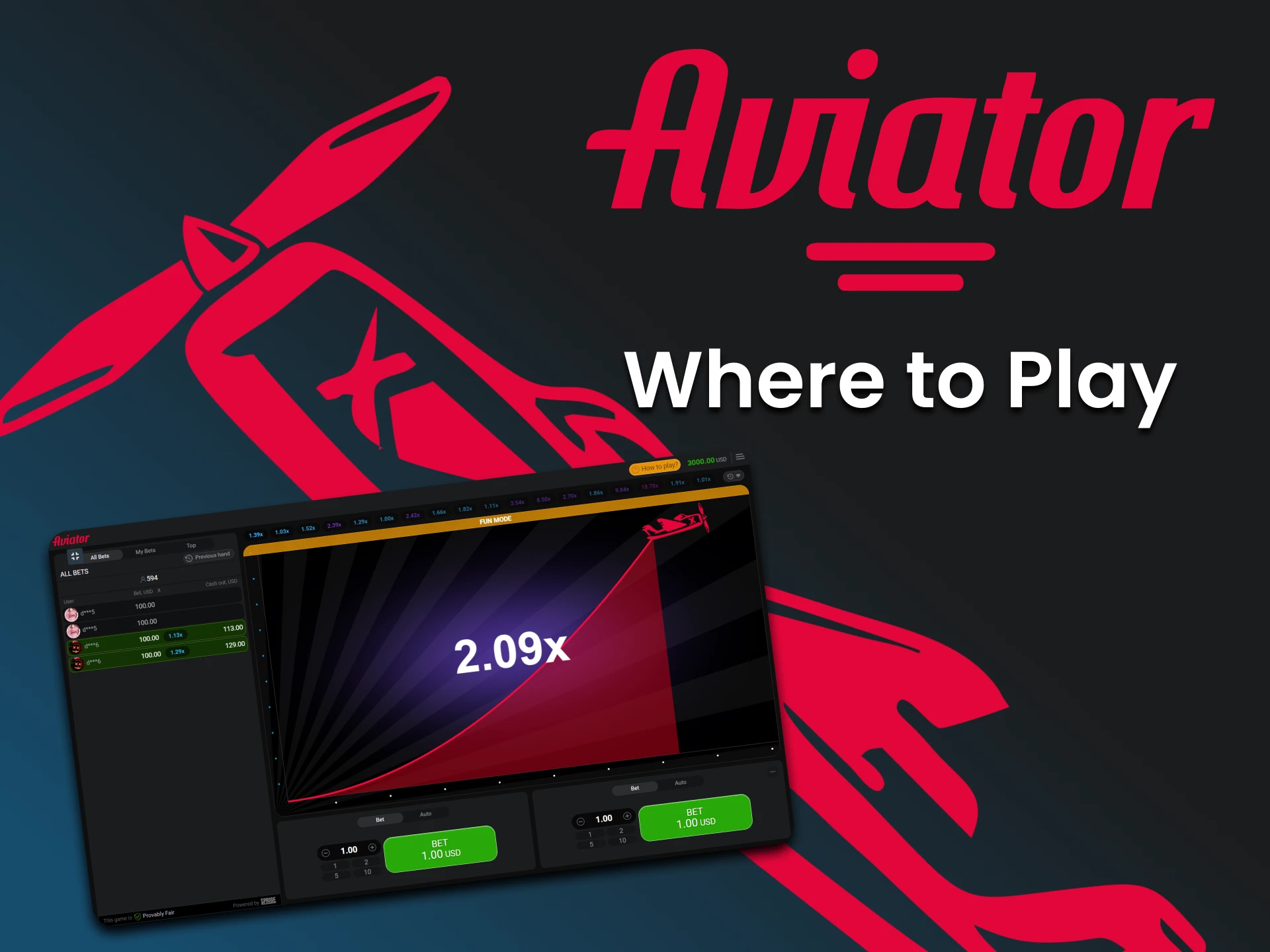 Choose a convenient platform for playing Aviator.