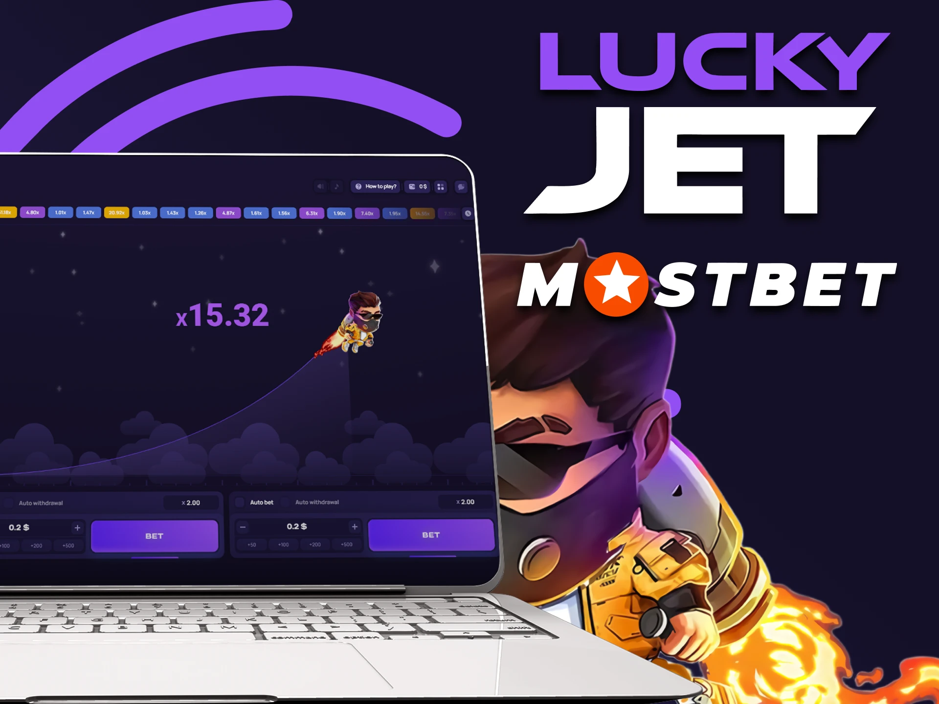 Utiliza el servicio Mostbet para jugar a Lucky Jet.