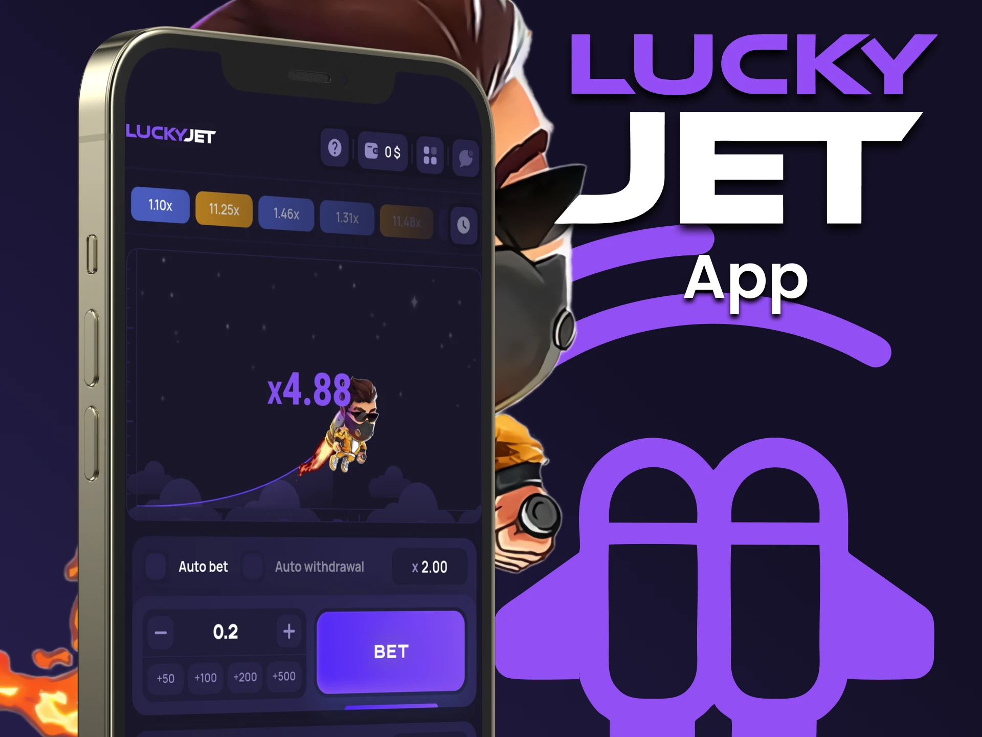 Cualquier aplicación de las casas de apuestas hace un gran trabajo jugando a Lucky Jet y dando puntuaciones altas.