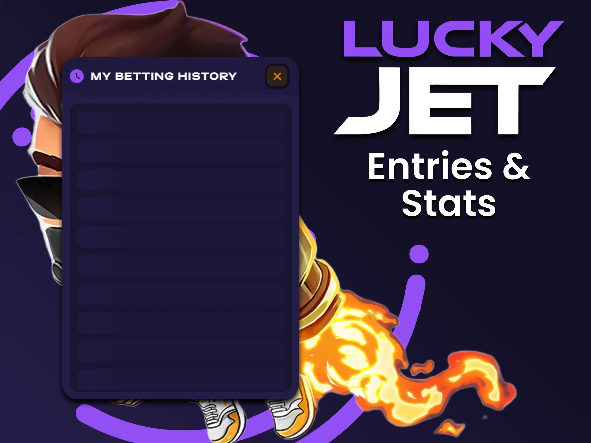 You can always track your results in the Lucky Jet game.
