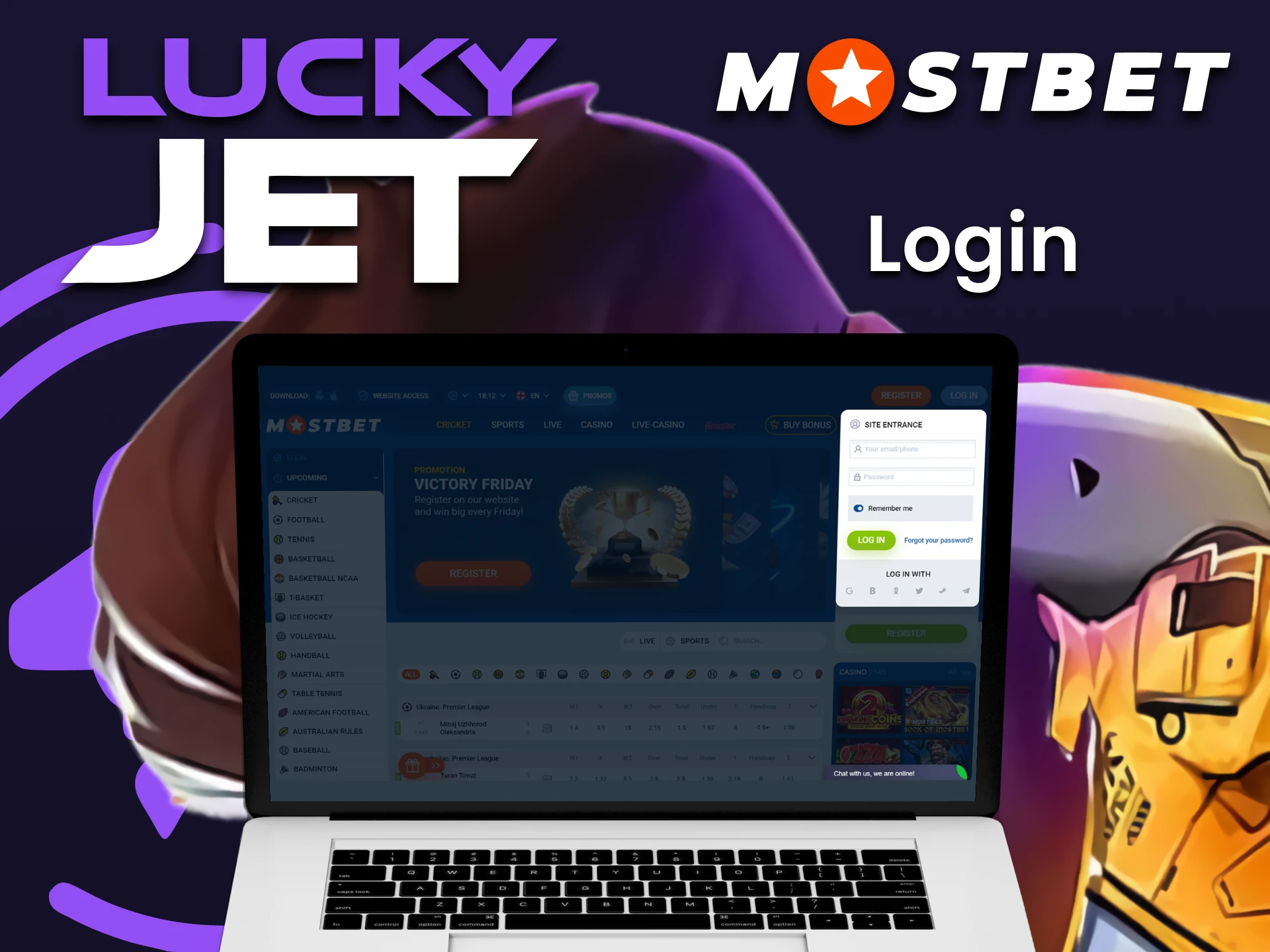 Logging into your personal Mostbet account will give you the opportunity to play Lucky Jet.