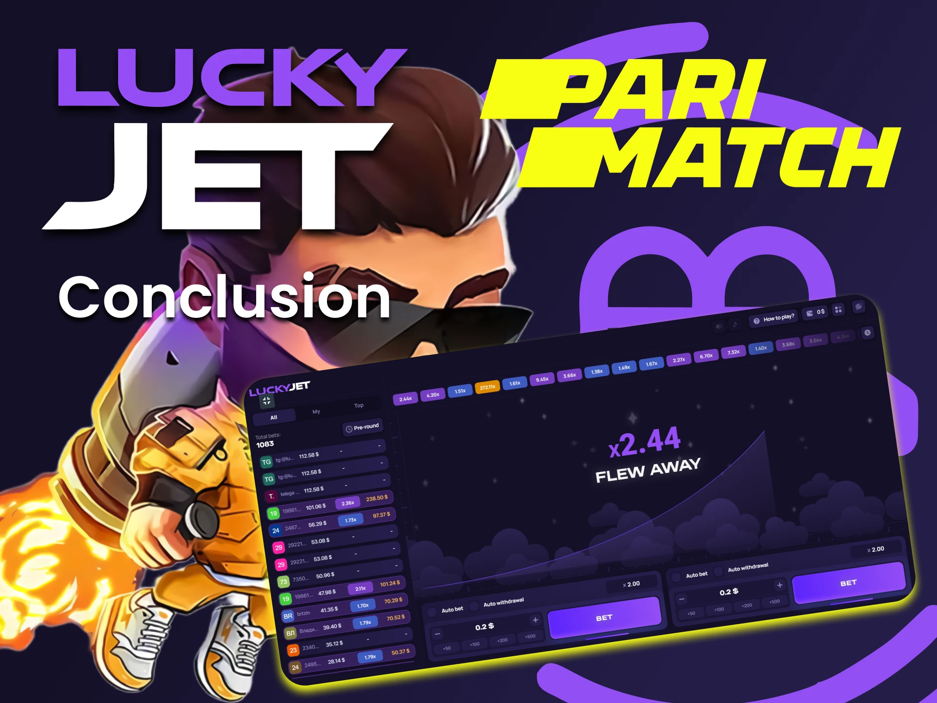 Lucky Jet is the perfect choice for games at Parimatch.