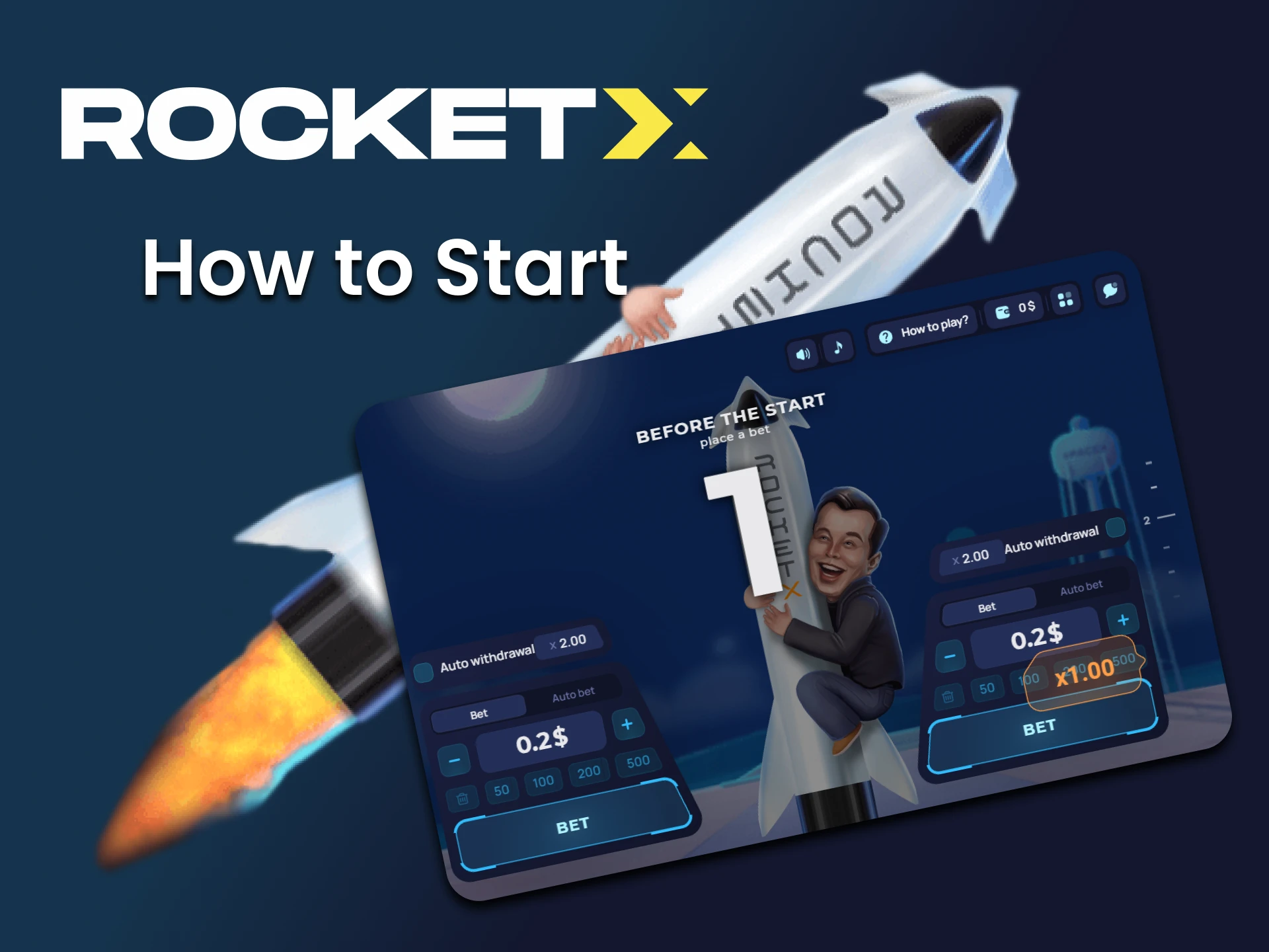 Choose a convenient service with the Rocket X game.