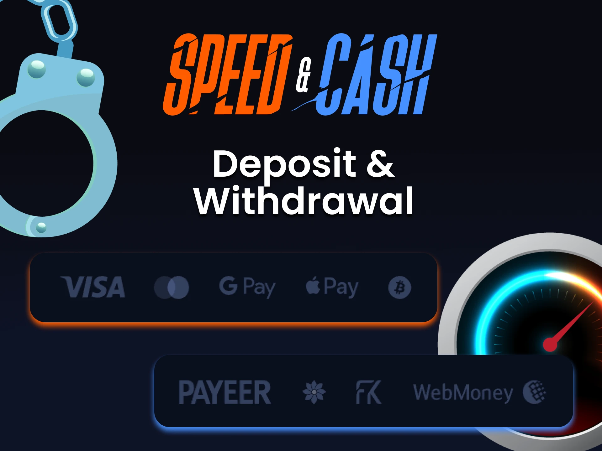 Choose a convenient way to play Speed&Cash.