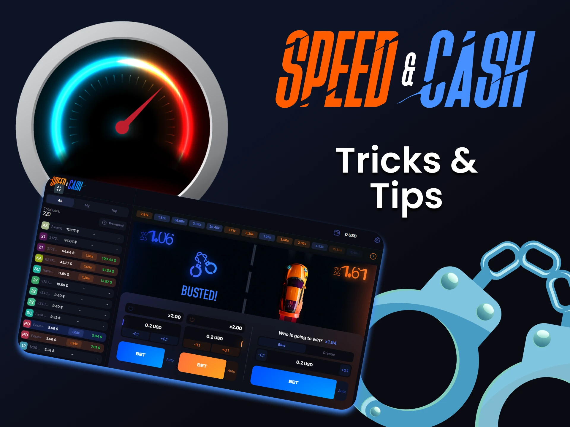 You can read reviews about the game Speed&Cash.