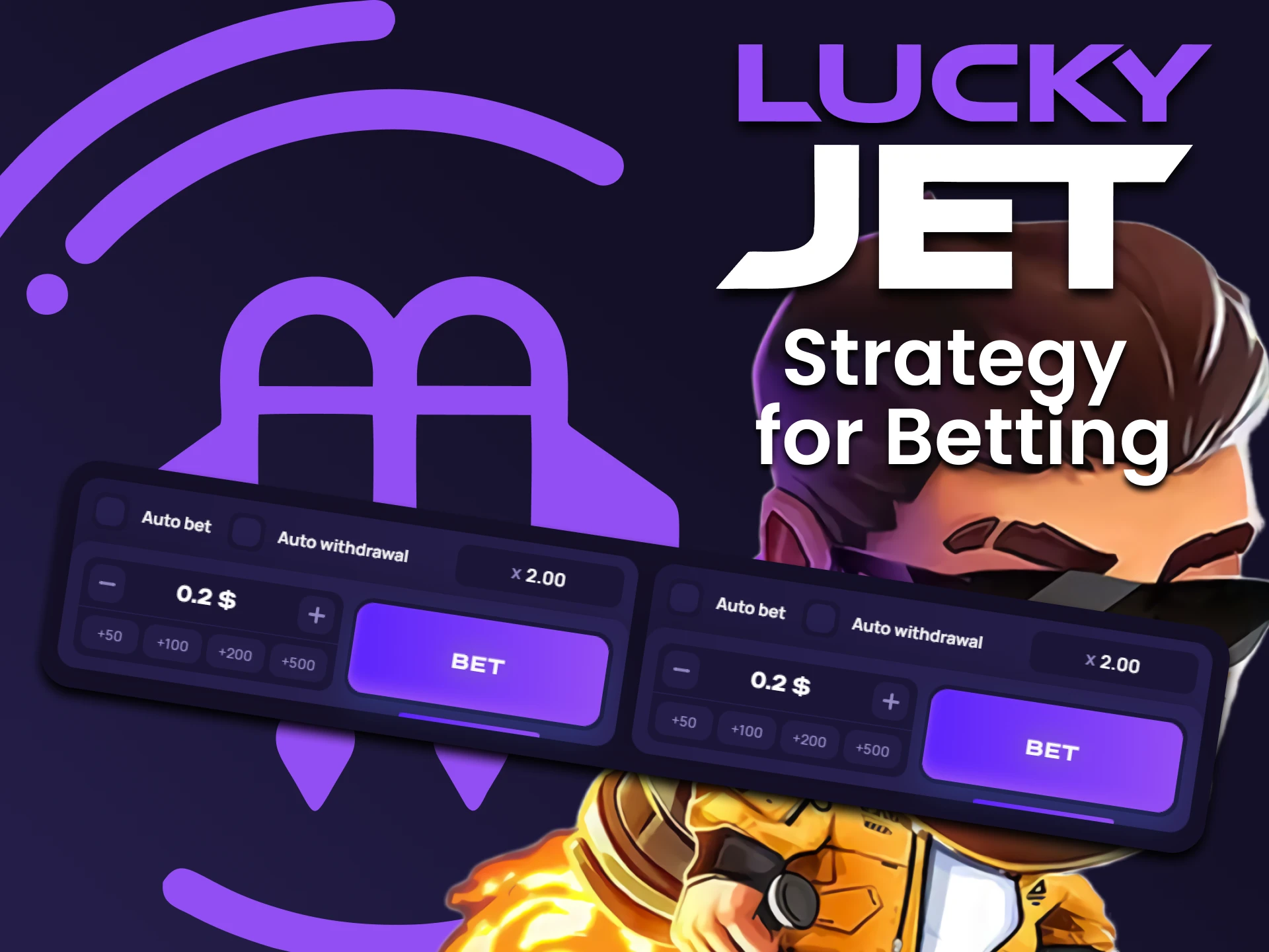 Choose the right betting option in the game Lucky Jet.