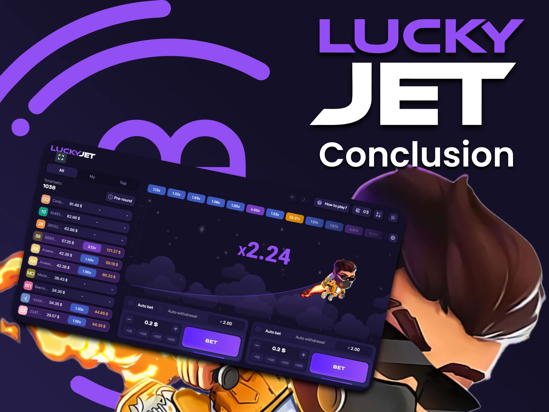 Create your own strategy to win in the game Lucky Jet.