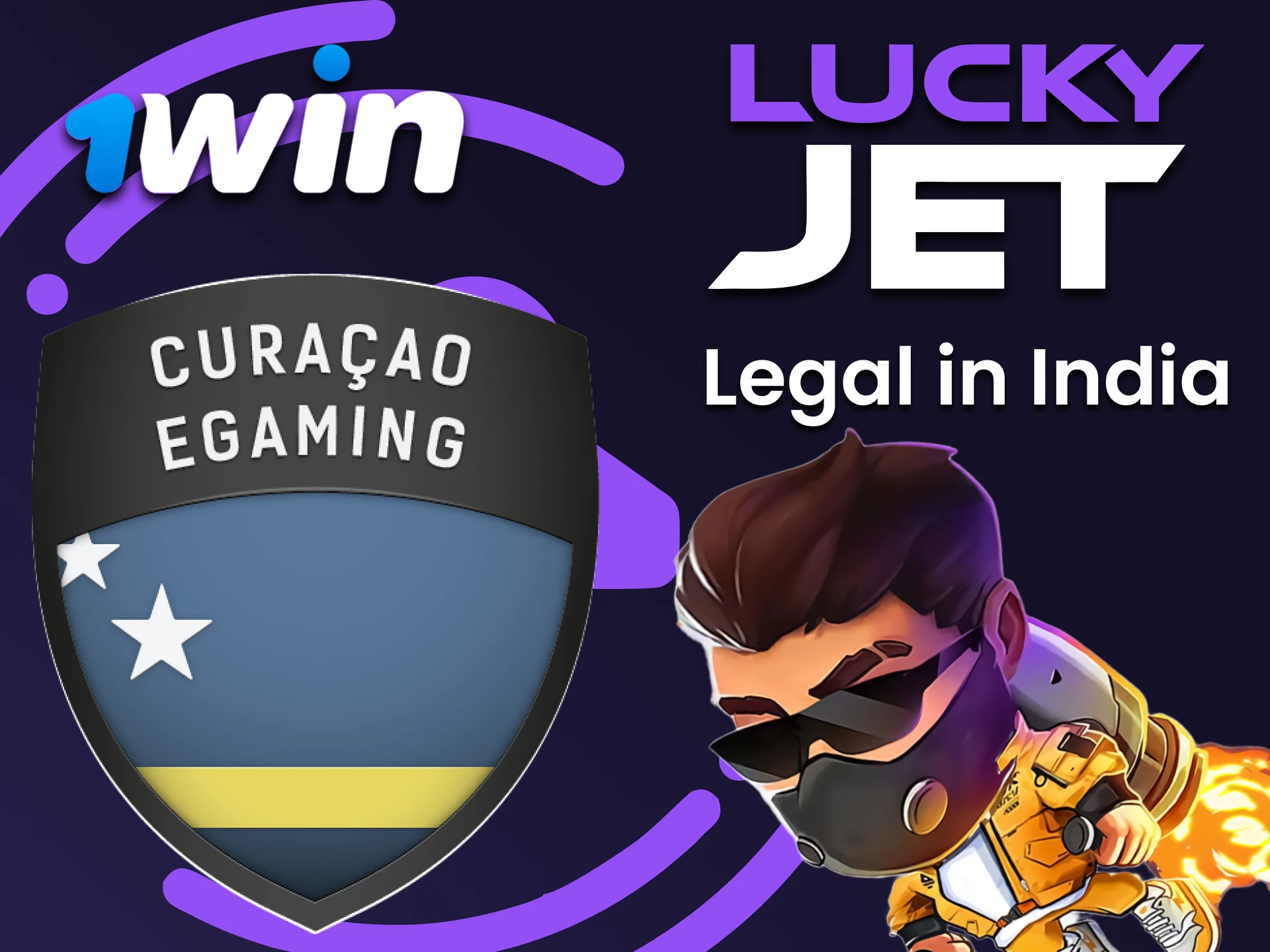 Lucky Jet is legal on 1win.