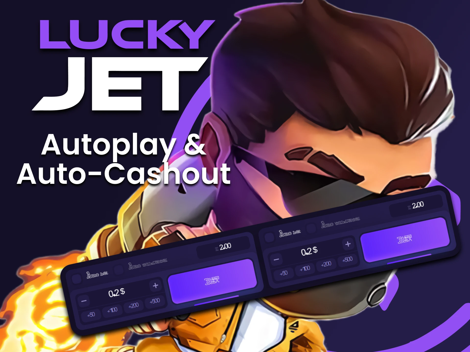 Use the auto feature to play Lucky Jet.