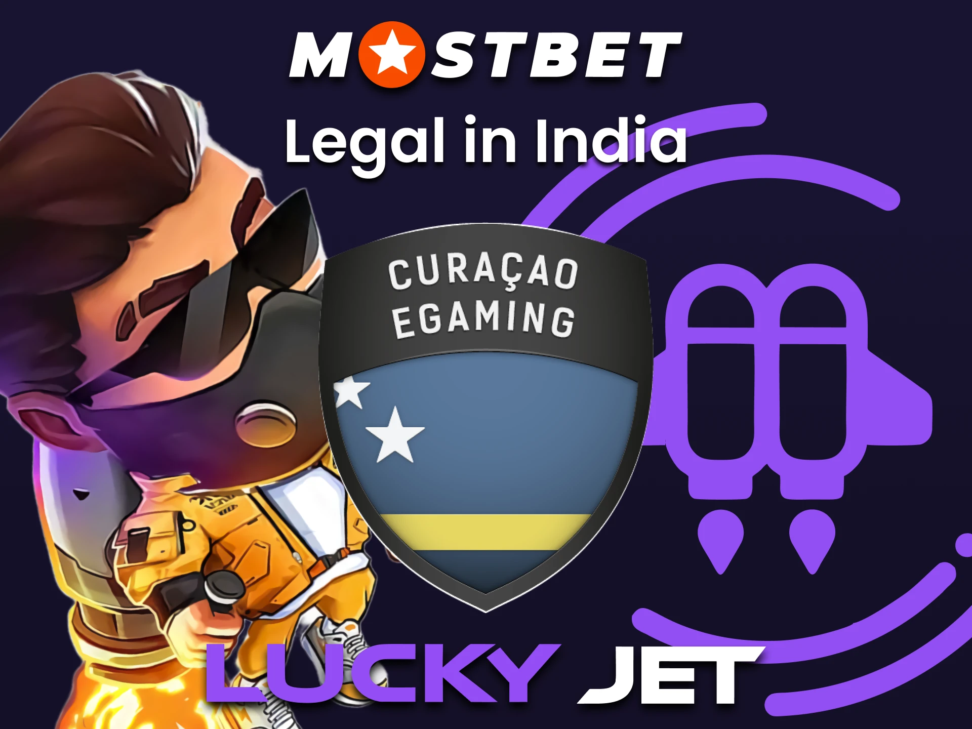 It is absolutely legal to play Lucky Jet at Mostbet.