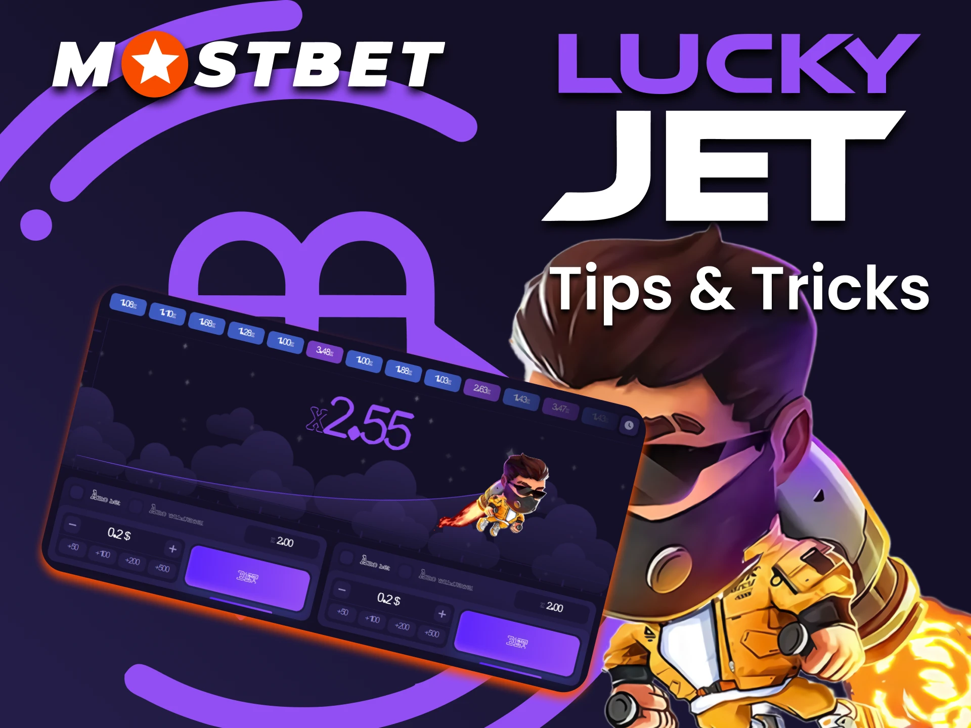 Get tips from other Lucky Jet players on Mostbet.