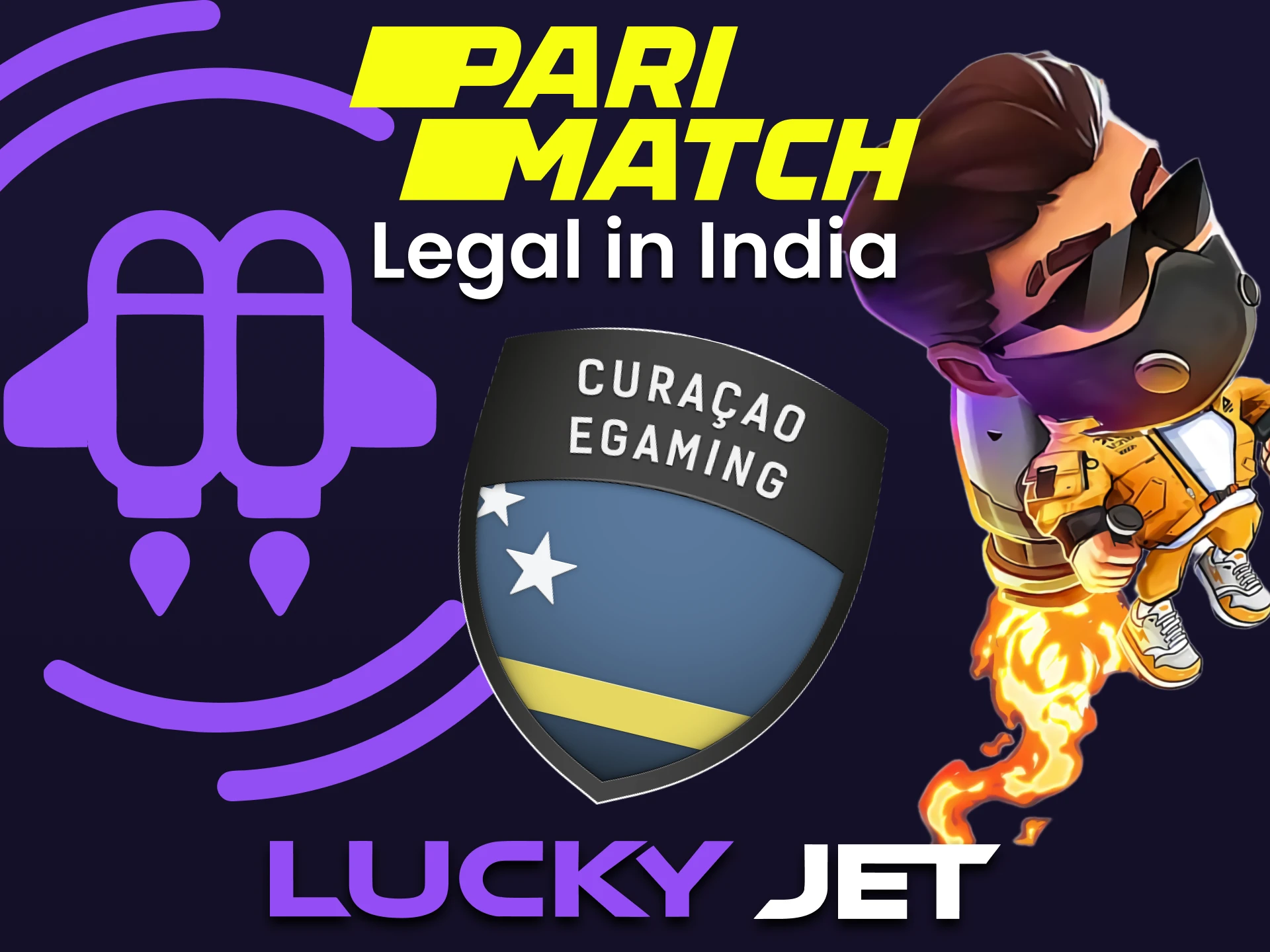 It is absolutely legal to play Lucky Jet on Parimatch.