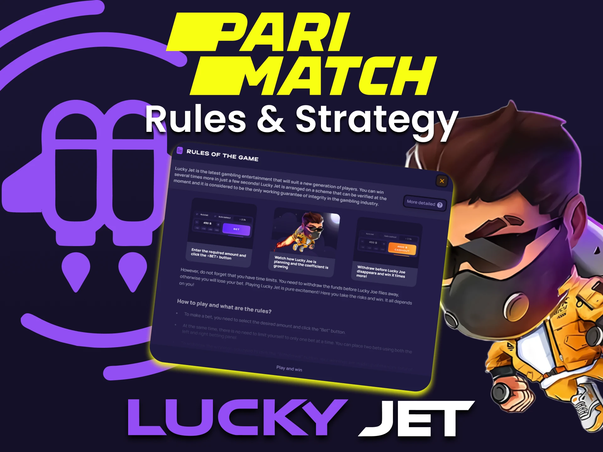 Learn the rules and choose your strategy for Lucky Jet at Parimatch.