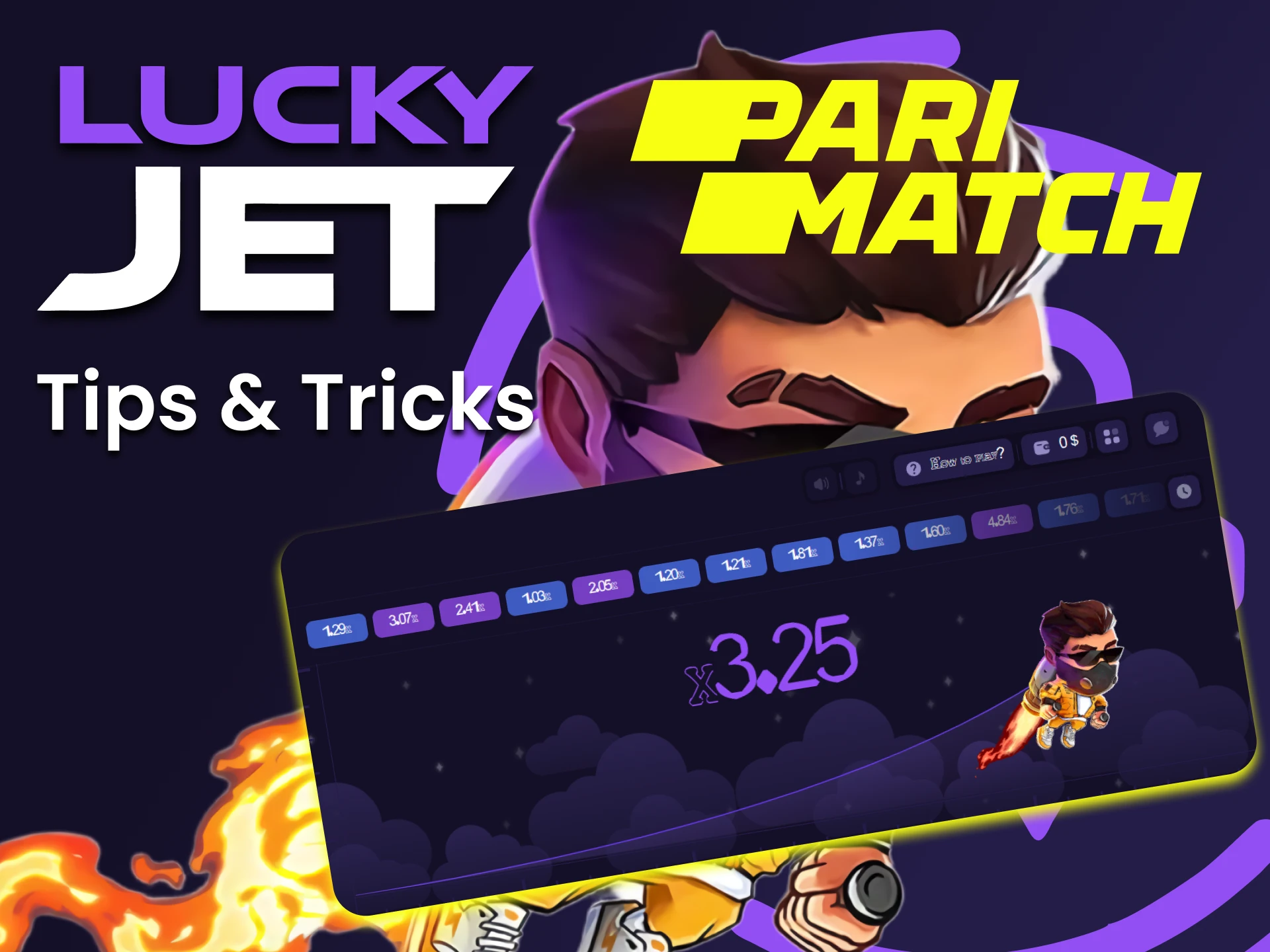 Learn the possible tactics of playing Lucky Jet from Parimatch players.