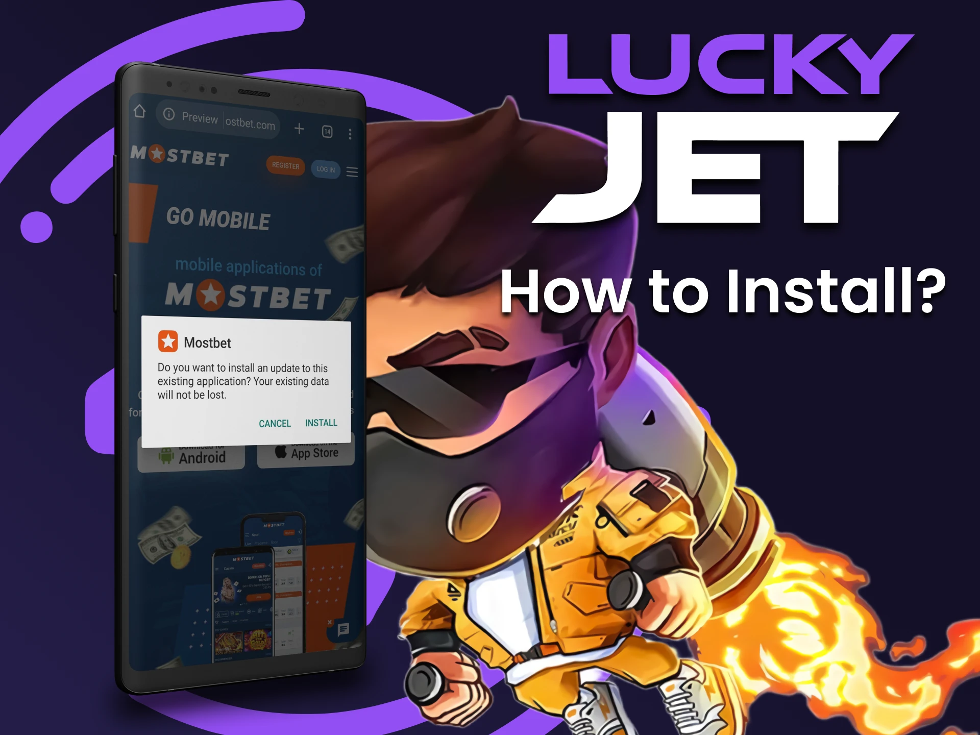 Learn how to install the Lucky Jet app.