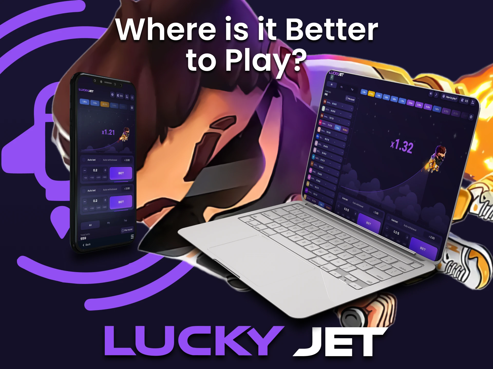 Choose your device to play Lucky Jet.