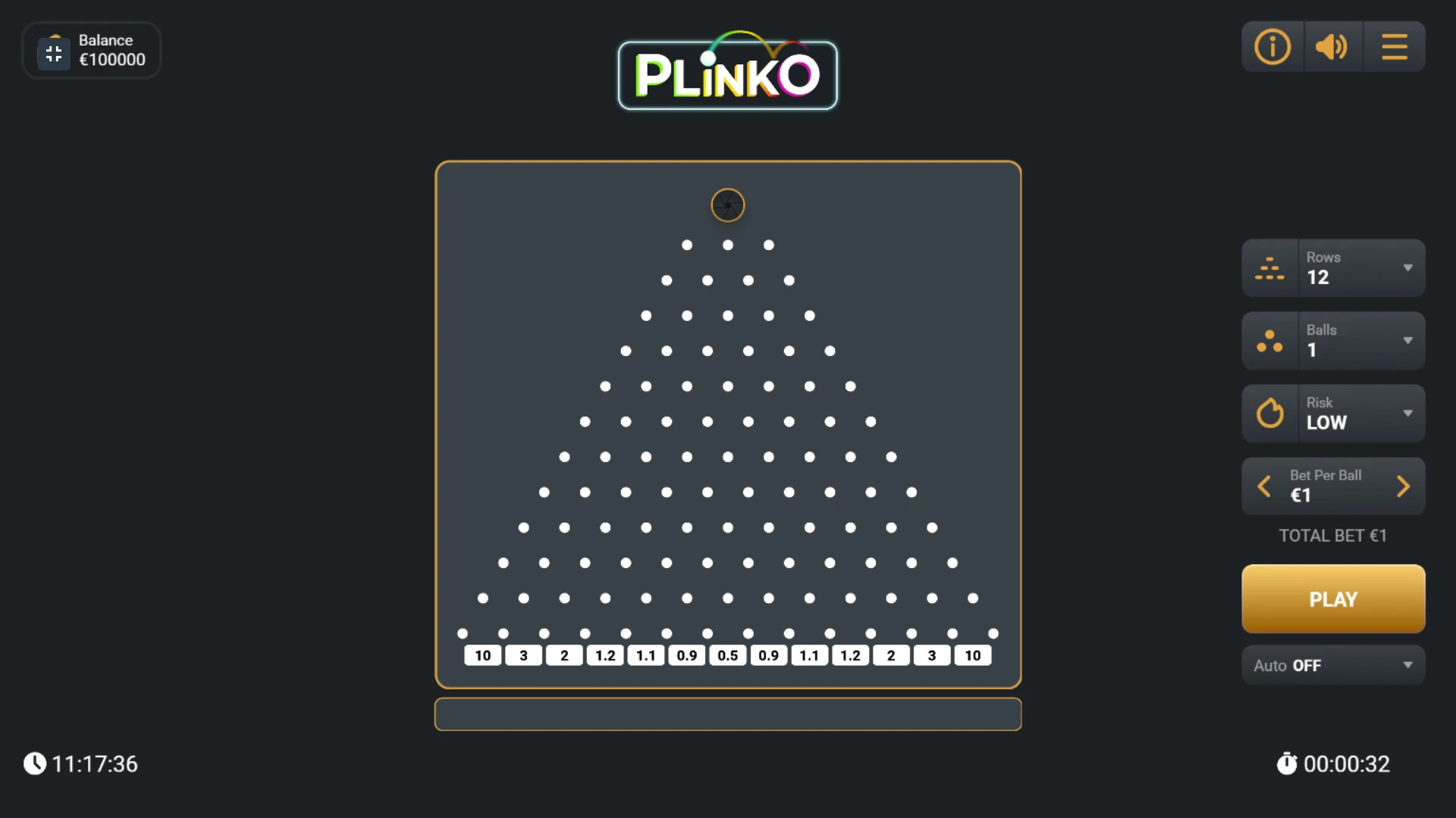 We provide you with one of the Plinko game options.