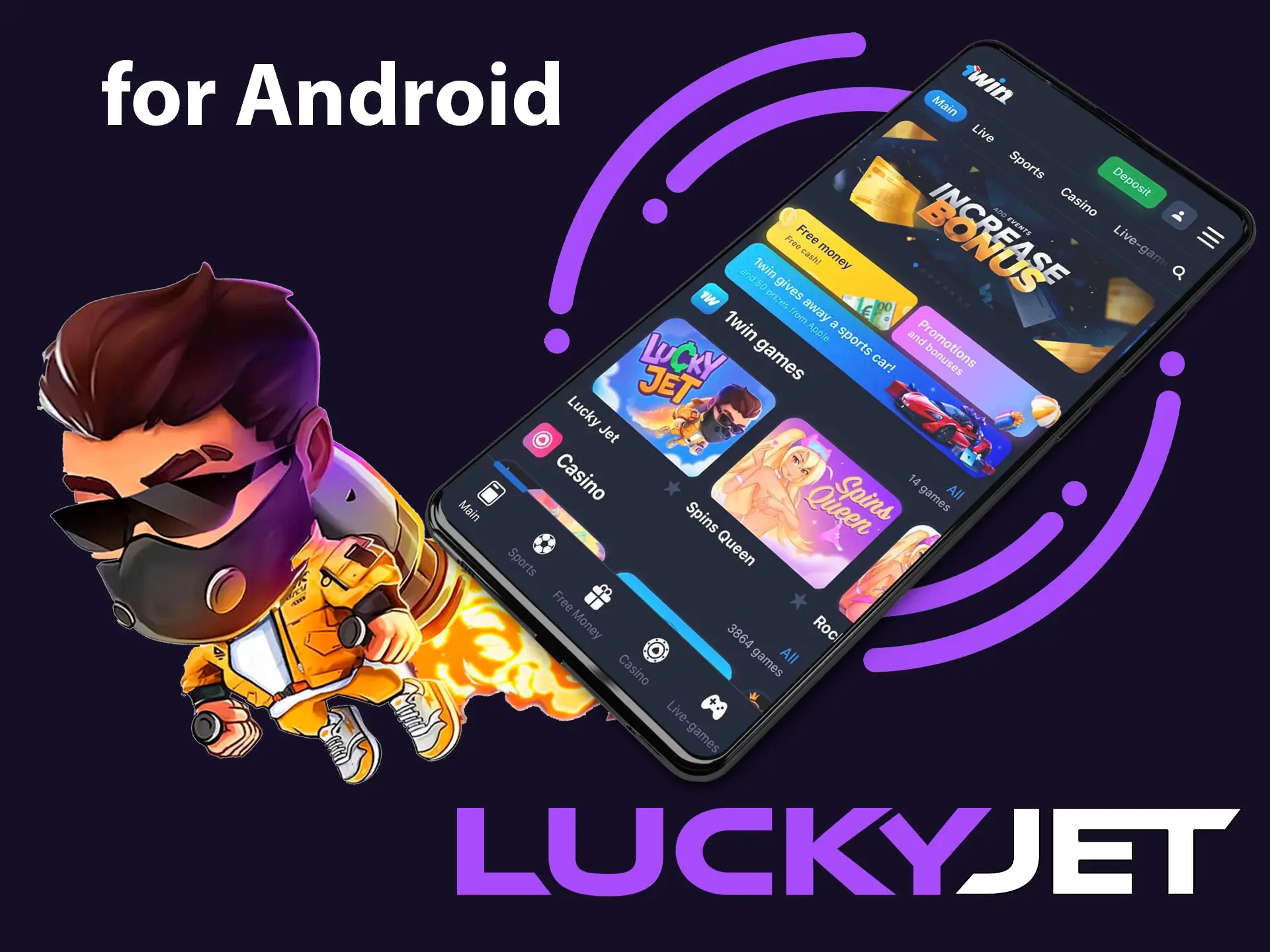 La aplicación Lucky Jet para Android se adapta perfectamente y ofrece una calidad excelente.