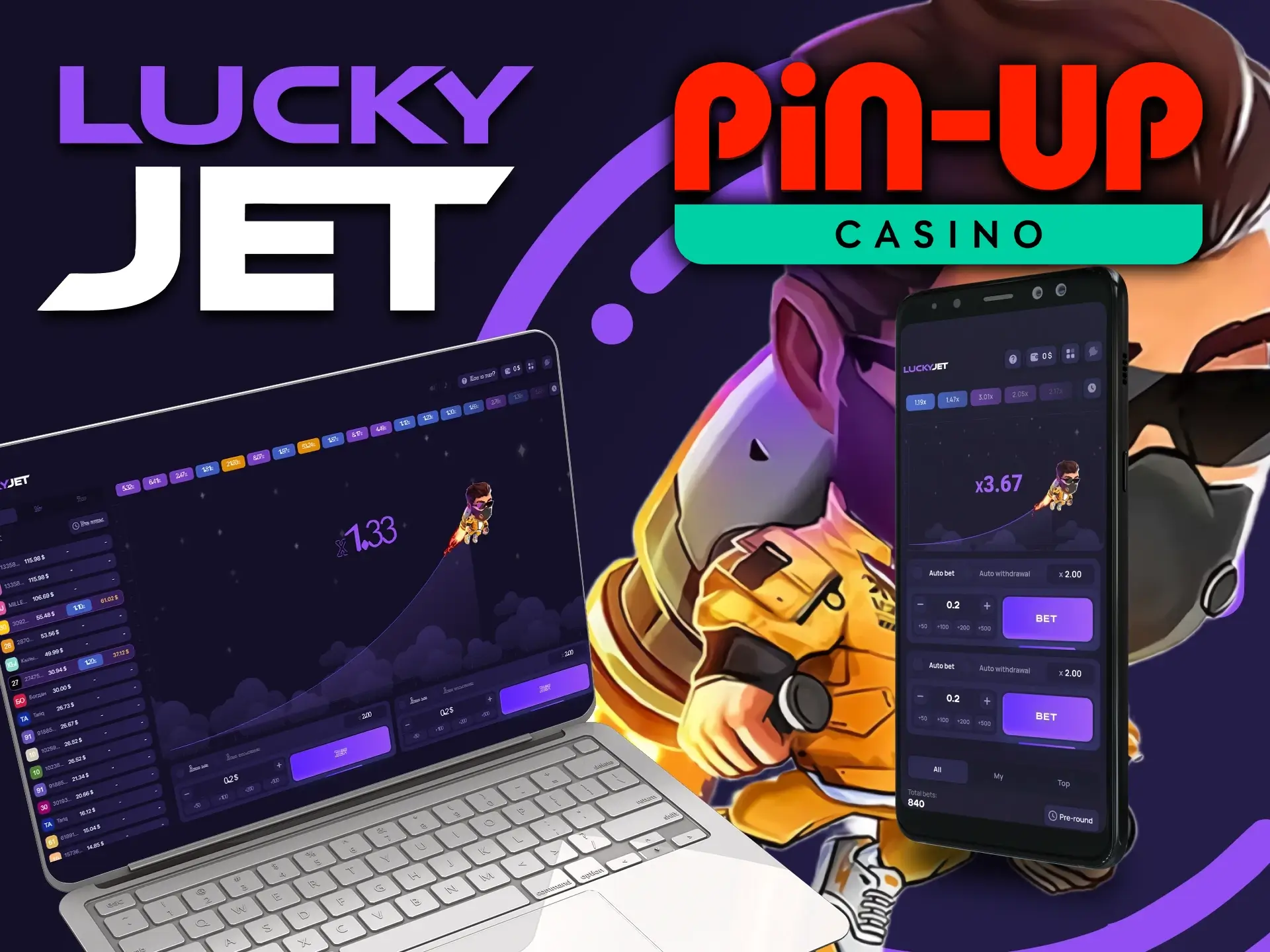 Choose your device to play Lucky Jet from Pin Up.
