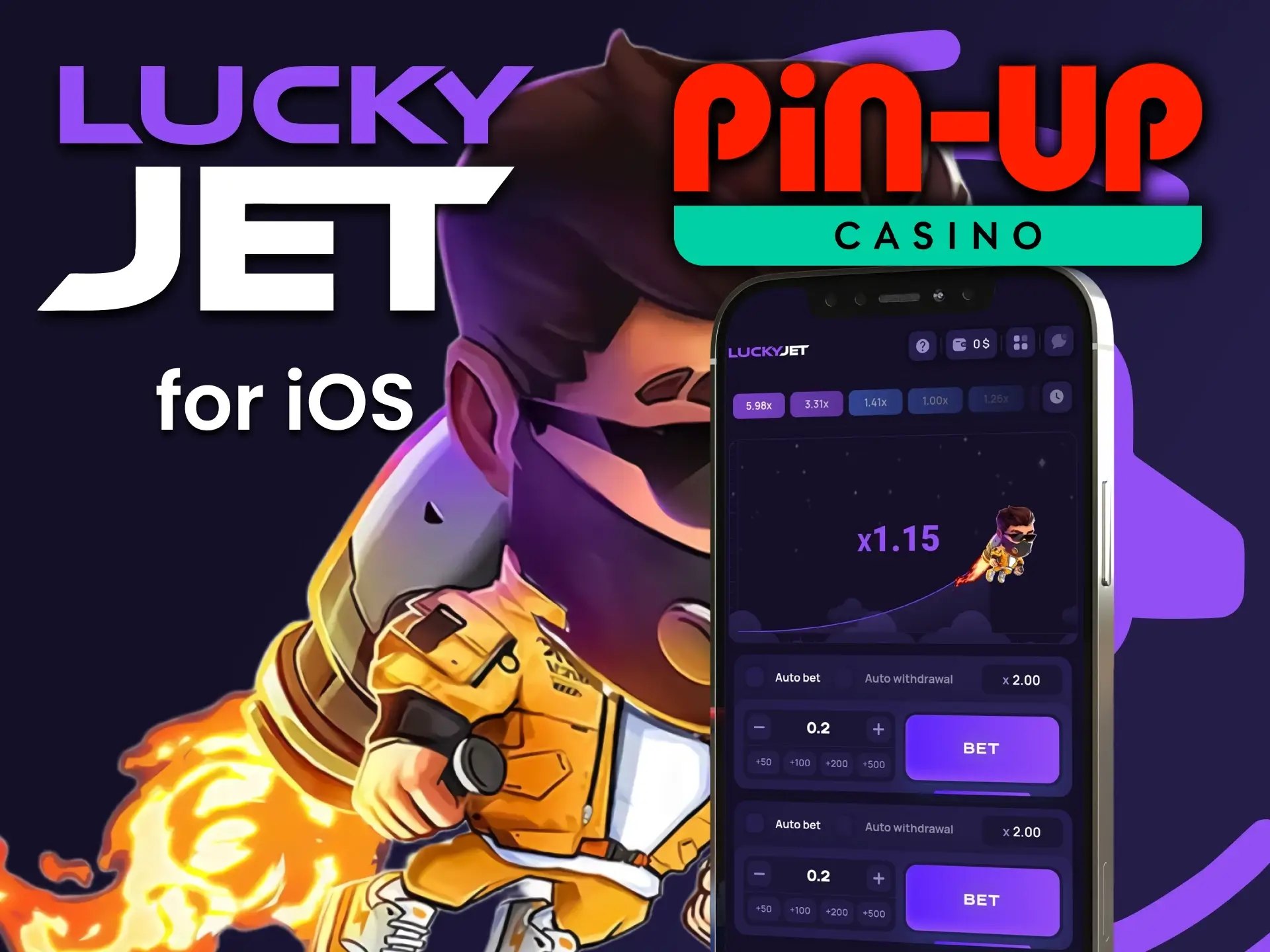 Download the Pin Up iOS app to play Lucky Jet.