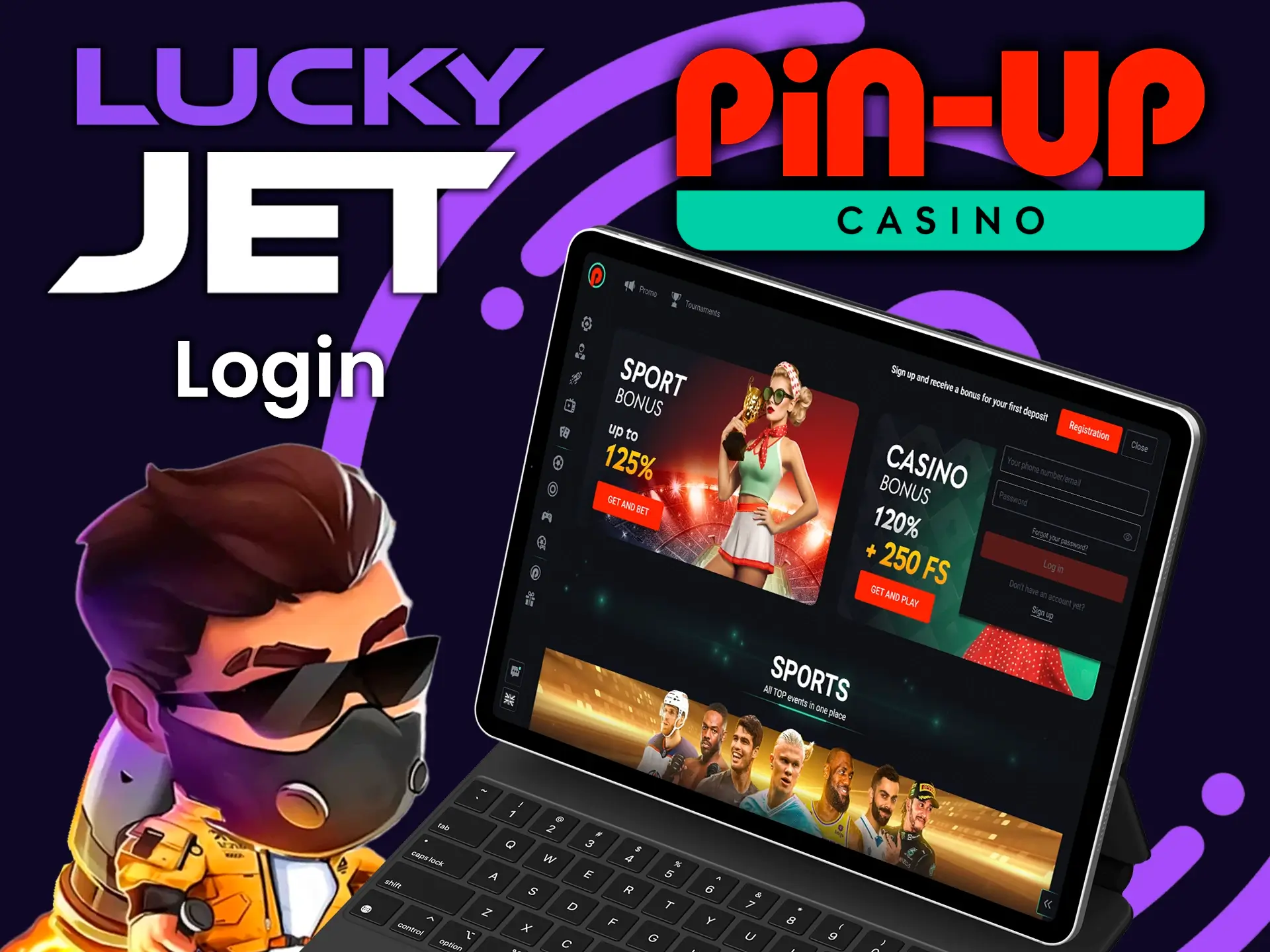 Log in to your personal Pin Up account to play Lucky Jet.