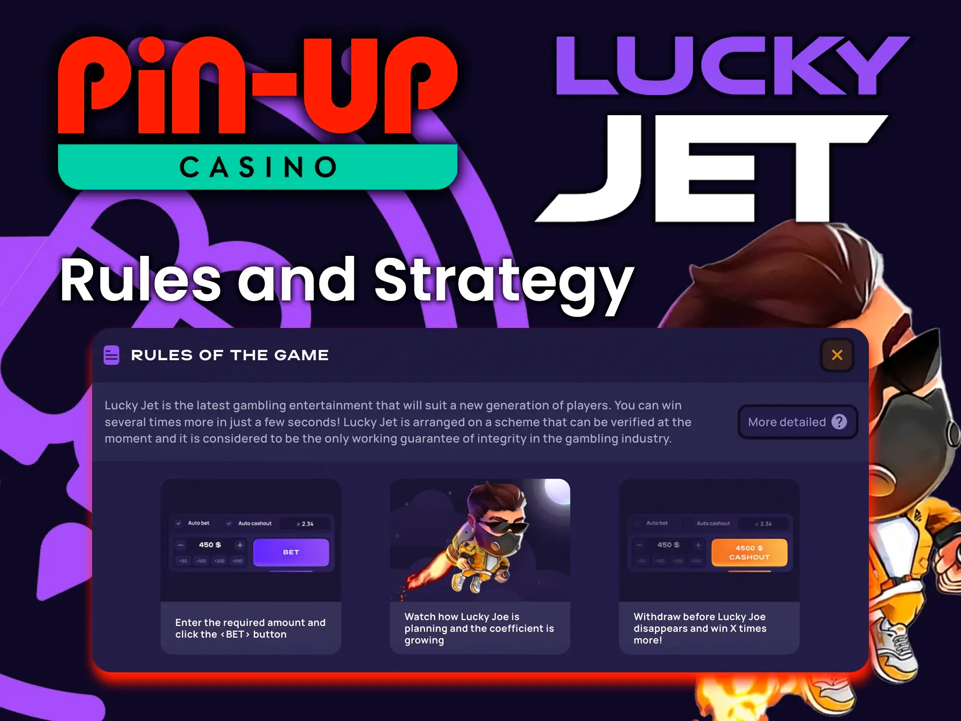 Learn the rules of Lucky Jet on Pin Up.
